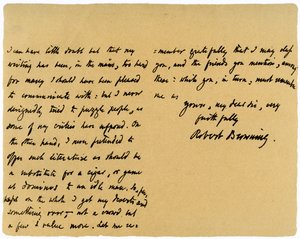 Letter from Robert Browning to William G Kingsland, 27th November 1868 by Robert Browning