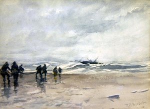 Fishermen Pulling in a Distressed Fishing Boat