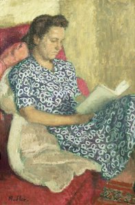 Portrait of a Woman Reading by Robert Buhler