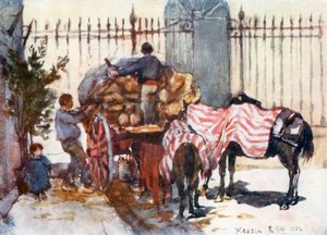 Loading a Cart with Wine-Flasks
