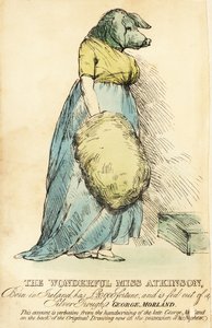 The Pig-Faced Lady, Famous in London circa 1815 by Robert Cooper