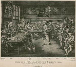 Court of Equity, Belle Savage Inn, Ludgate Hill, London by Robert Dighton