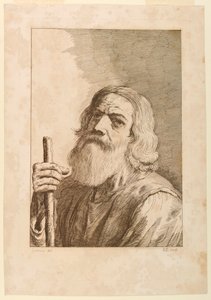 Old Man with a Staff by Robert Dighton