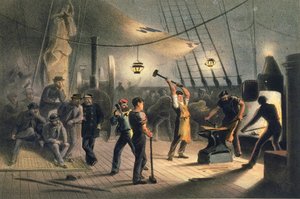 The Forge on Deck of the Great Eastern, Night of August 9th by Robert Dudley