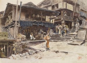 A Street in Ikao, Japan I, 1890