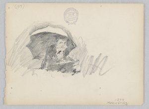 Artist Sketching Outside by Robert Frederick Blum