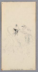 Exterior Wall: Bay, Balcony, and Cornice (recto); Two Figures and Unidentified Lines (verso), 1882