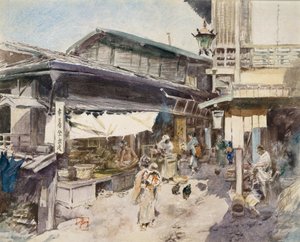 Street Scene in Ikao, Japan