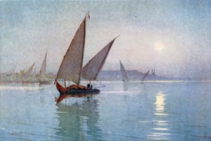 Moonlight on the Nile, below Cairo