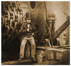 Isambard Kingdom Brunel by the launching chains of the SS Great Eastern by Robert Howlett