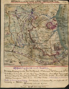 Attack and Capture of Fort Donelson, Tennessee by General U.S. Grant by Robert Knox Sneden