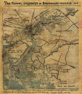 Attack on Fort Pulaski, Savannah, Georgia, April 1862 by Robert Knox Sneden