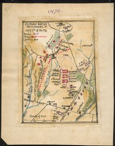 Cavalry Battle, Gettysburg, Pa. July 3rd 3:30 p.m. by Robert Knox Sneden