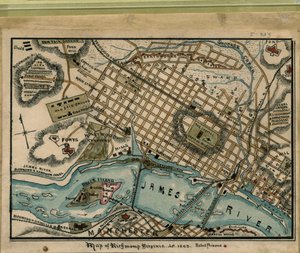 Map of Richmond, Virginia, 1863 by Robert Knox Sneden