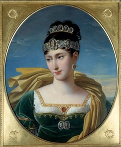 Portrait of Pauline Bonaparte, Princess Borghese (1780 - 1825) sister of Napoleon I. Painting by Robert Lefevre (1755-1830)