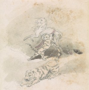 A Tiger Attacking a Horse by Robert Mabon