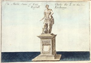 Marble Statue of King Charles II on the Royal Exchange, from 