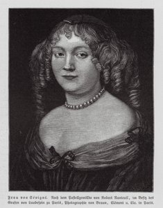 Madame de Sevigne, French Writer (engraving)