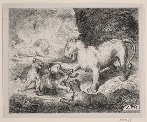 Lion Cubs. Illustration for Chr. Winther