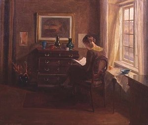 Lady Reading in an Interior