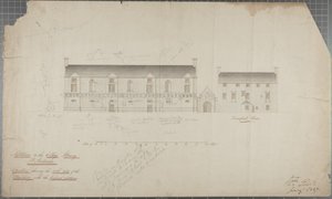 Architectural drawing of the University Library, 1827 by Robert Payton Reid