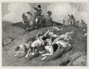 Hunting scene by Robert Polhill Bevan