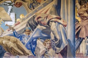 Frankreich, Paris, mairie-annexe 14e, Wandgemälde, Poughéon von Robert Poughéon