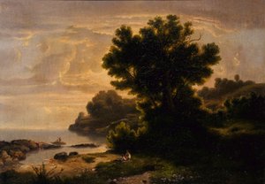 Landscape with Family by Lake