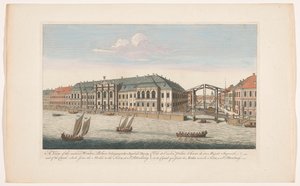 View of the Winter Palace and the Canal Between the Rivers Mojka and Neva in Saint Petersburg