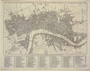 A Plan of London, Westminster and Southwark by Robert Sayer