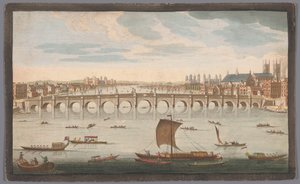 View of Westminster Bridge over the River Thames in London, Seen from the North Side