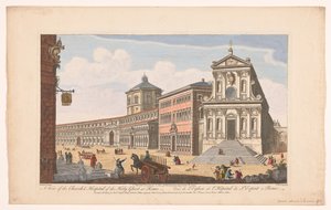View of the Church & Hospital of the Holy Ghost at Rome