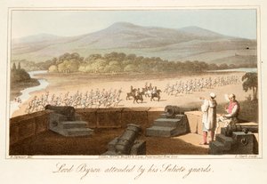 Lord Byron attended by his Suliote Guards by Robert Seymour