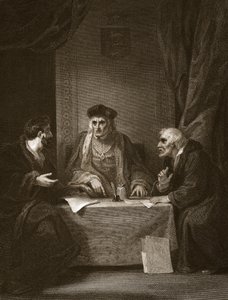 Henry VII with Empson and Dudley, engraved by Worthington, illustration from David Hume