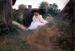 Brother and Sisters in a Country Courtyard
