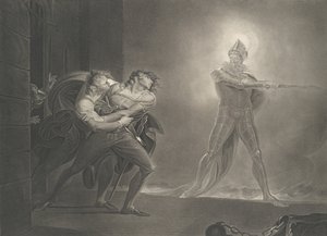 Hamlet, Horatio, Marcellus and the Ghost by Robert Thew