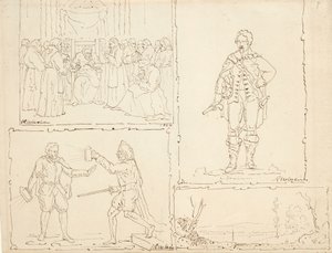 Four sketches by Robert Walter Weir
