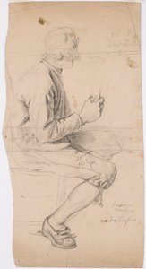 Seated Young Man in Dalarna Costume by Robert Wilhelm Ekman