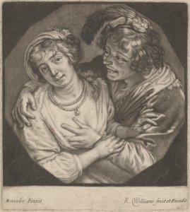 Young Man Embracing Woman