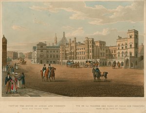 View of the Houses of Lords and Commons from Old Palace Yard by Robert the Elder and Younger Havell