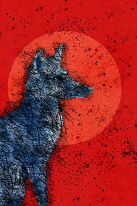 Blood Moon Fox by Roberta Murray
