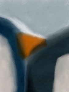 Abstract Blue Orange Shapes