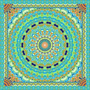 Tropical Fish Wheel Tile by Robyn Parker