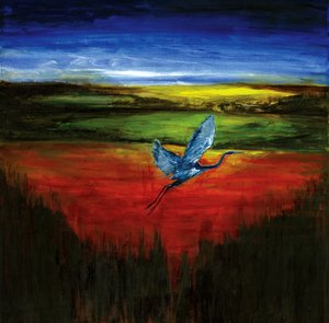 Blue Heron Vibrant Flight by RodMacIver