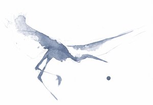 Graceful Watercolor Heron by RodMacIver