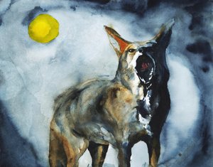 Howling Coyote Moon by RodMacIver