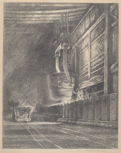 Pouring Steel In Moulds by Roderick D. MacKenzie