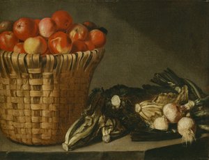 Fruit basket, cabbage, chard and onions