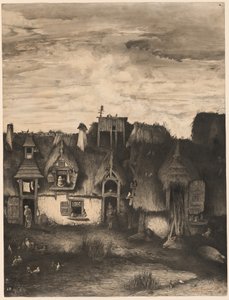Fantasy Farmhouse by Rodolphe Bresdin