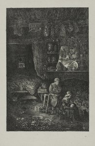Flemish Interior by Rodolphe Bresdin